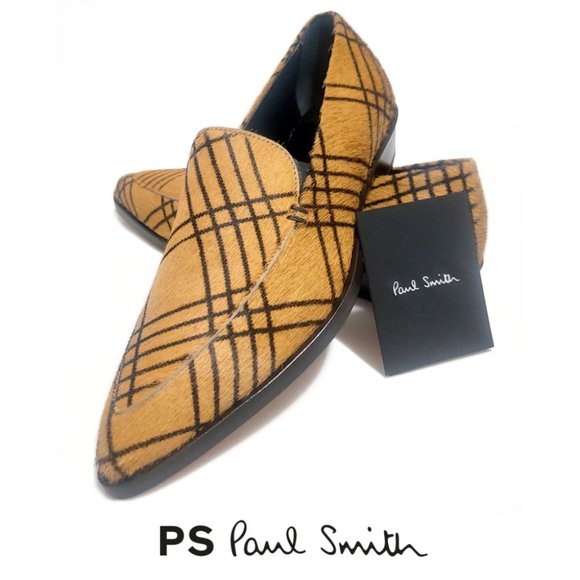 Paul Smith Janell Loafer Leather Camel Yellow Pony Hair Women's 6.5 US Shoes